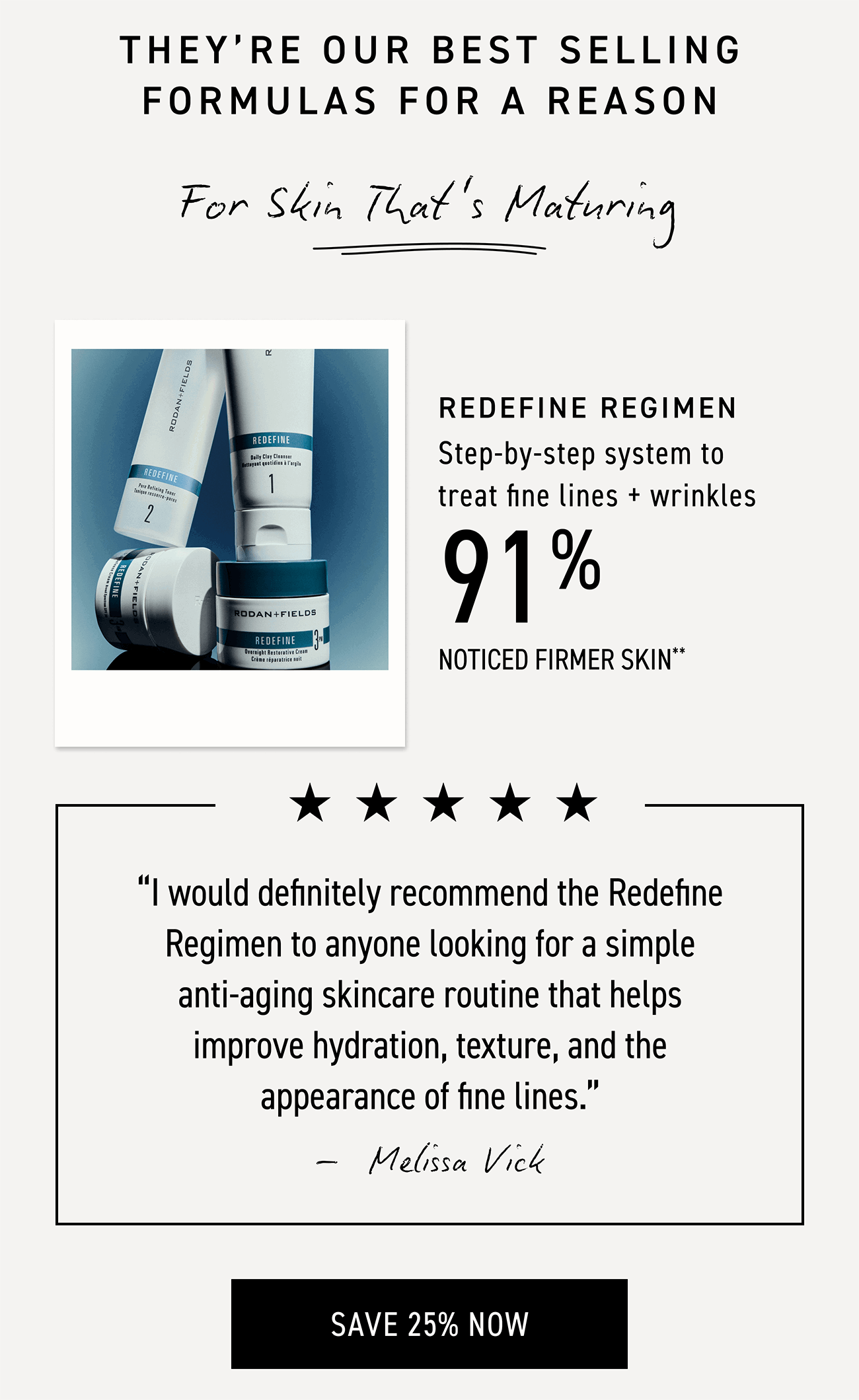 Shop Redefine Regimen. Step-by-step System To Treat Fine Lines + Wrinkles.