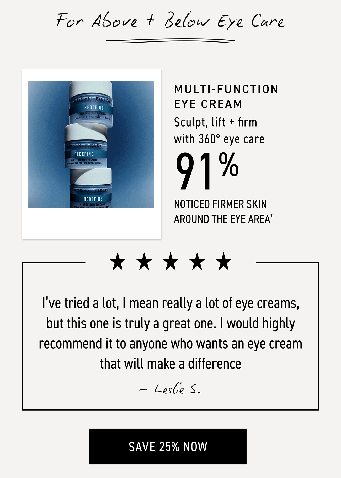 Shop Multi-function Eye Cream. Sculpt, Lift + Firm With 360° Eye Care.