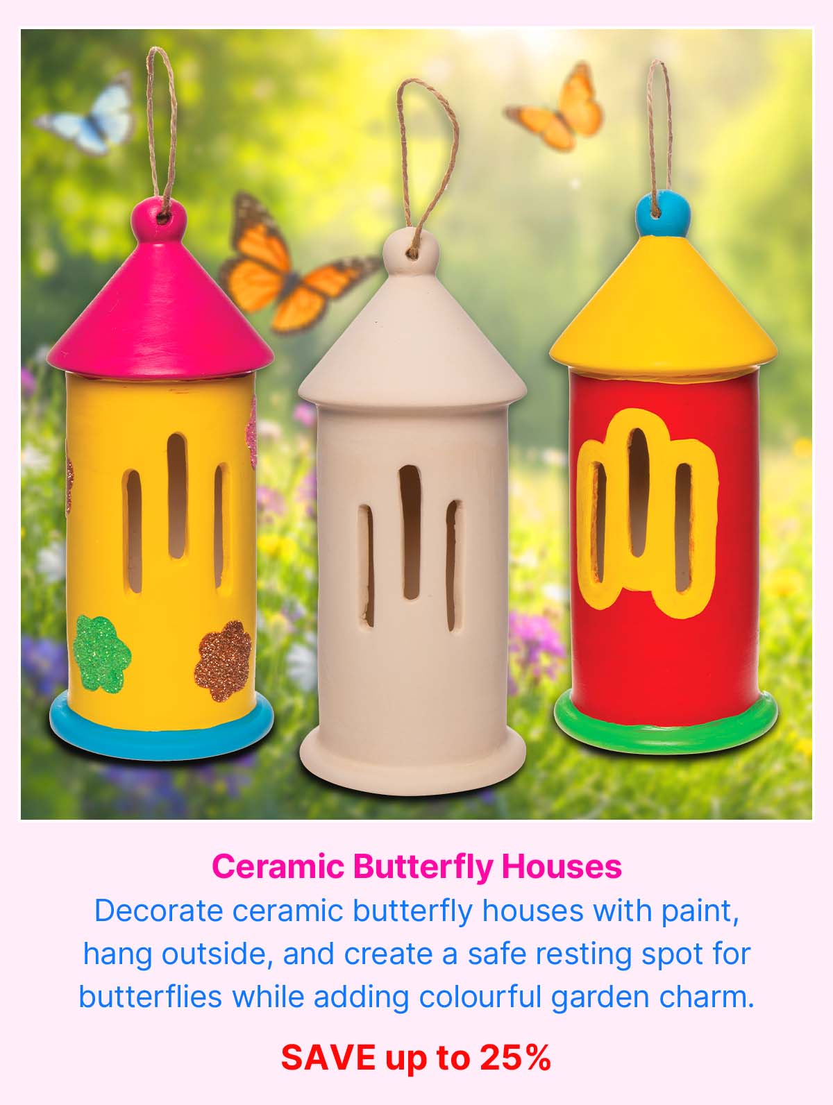 Ceramic Butterfly Houses