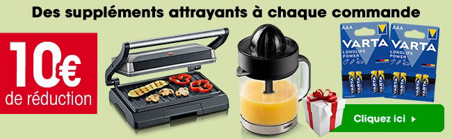 Des supplements attrayants a chaque commande