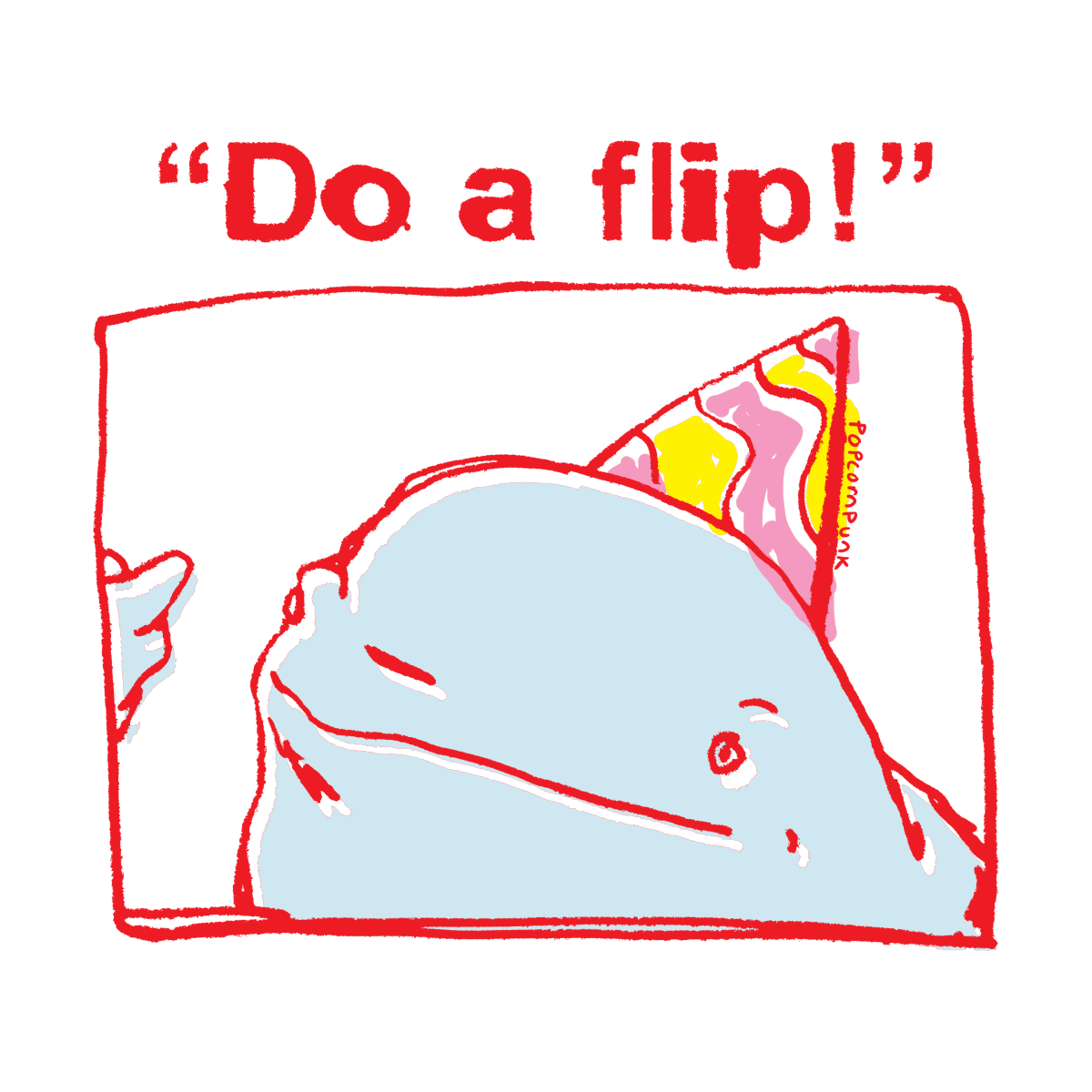 Image of Do a flip beluga whale