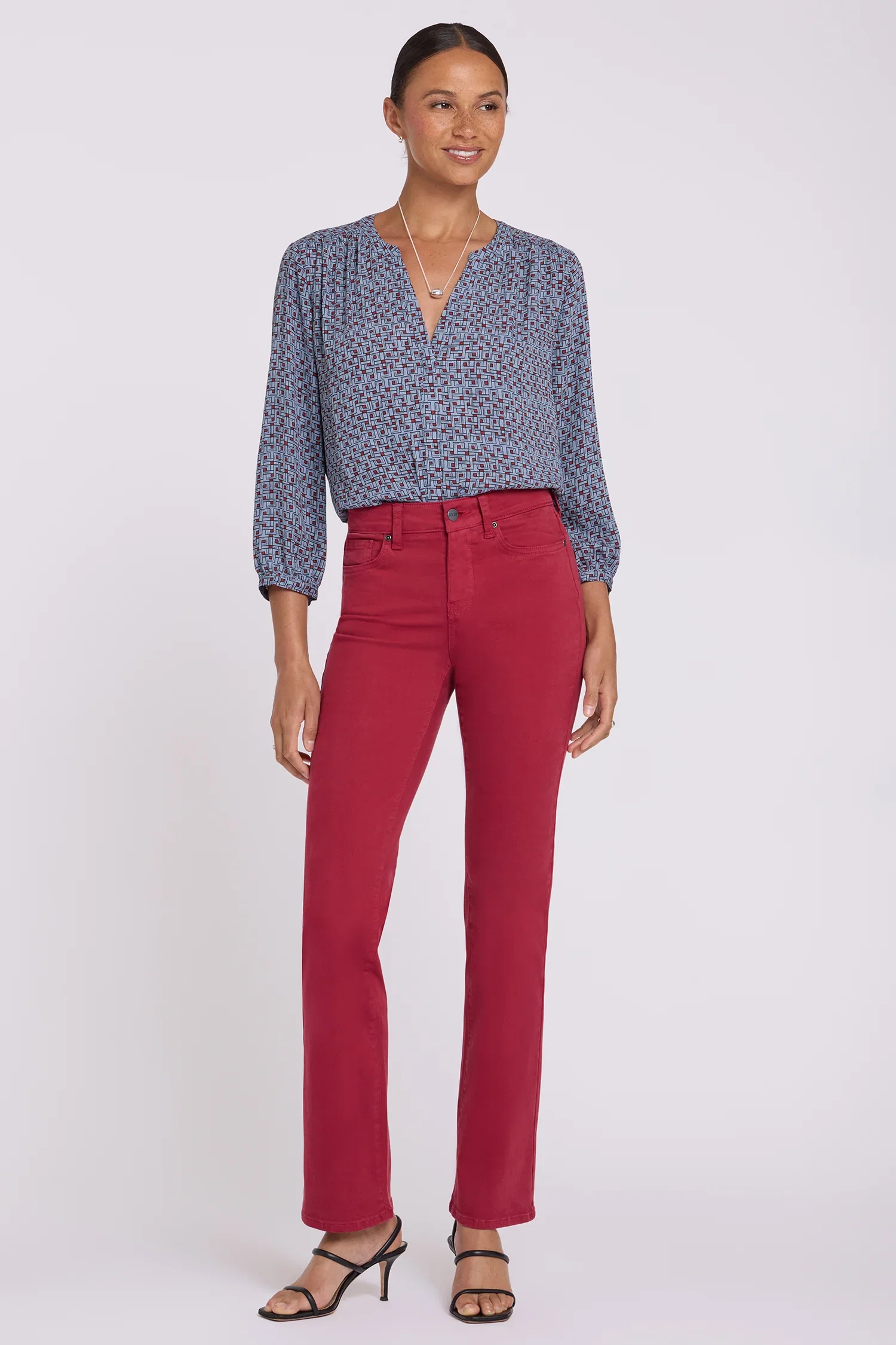 Image of Marilyn Straight Jeans - Beaujolais