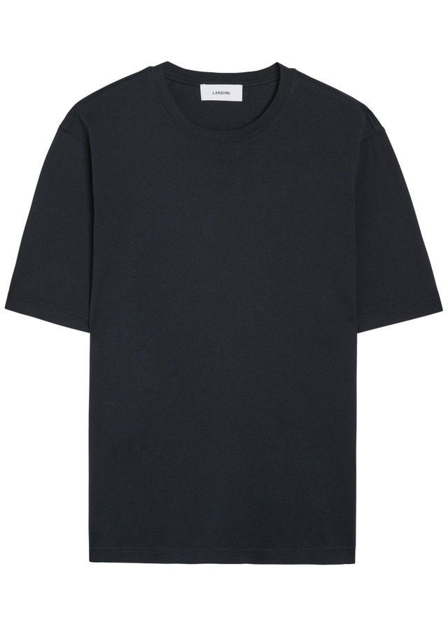 LARDINI Cotton and silk-blend T-shirt