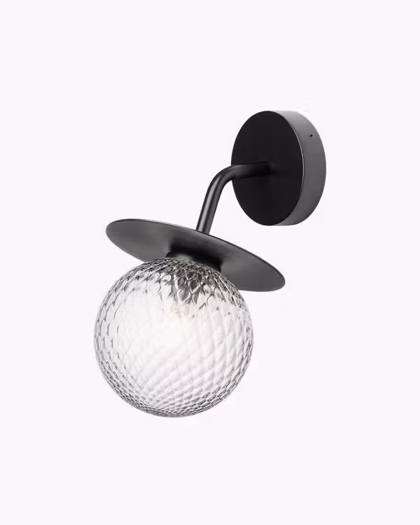 Lampada da parete Liila Outdoor, nero - trasparente