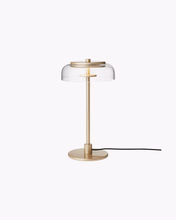 Lampada da tavolo Blossi, piccola, Nordic gold - trasparente