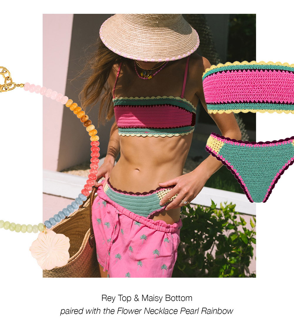 Pink and green swim