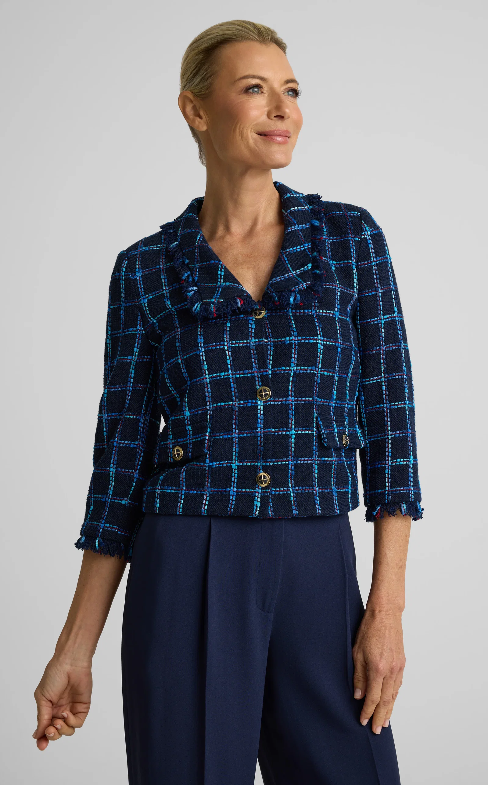 Image of Marine Jacket In Plaidview Tweed