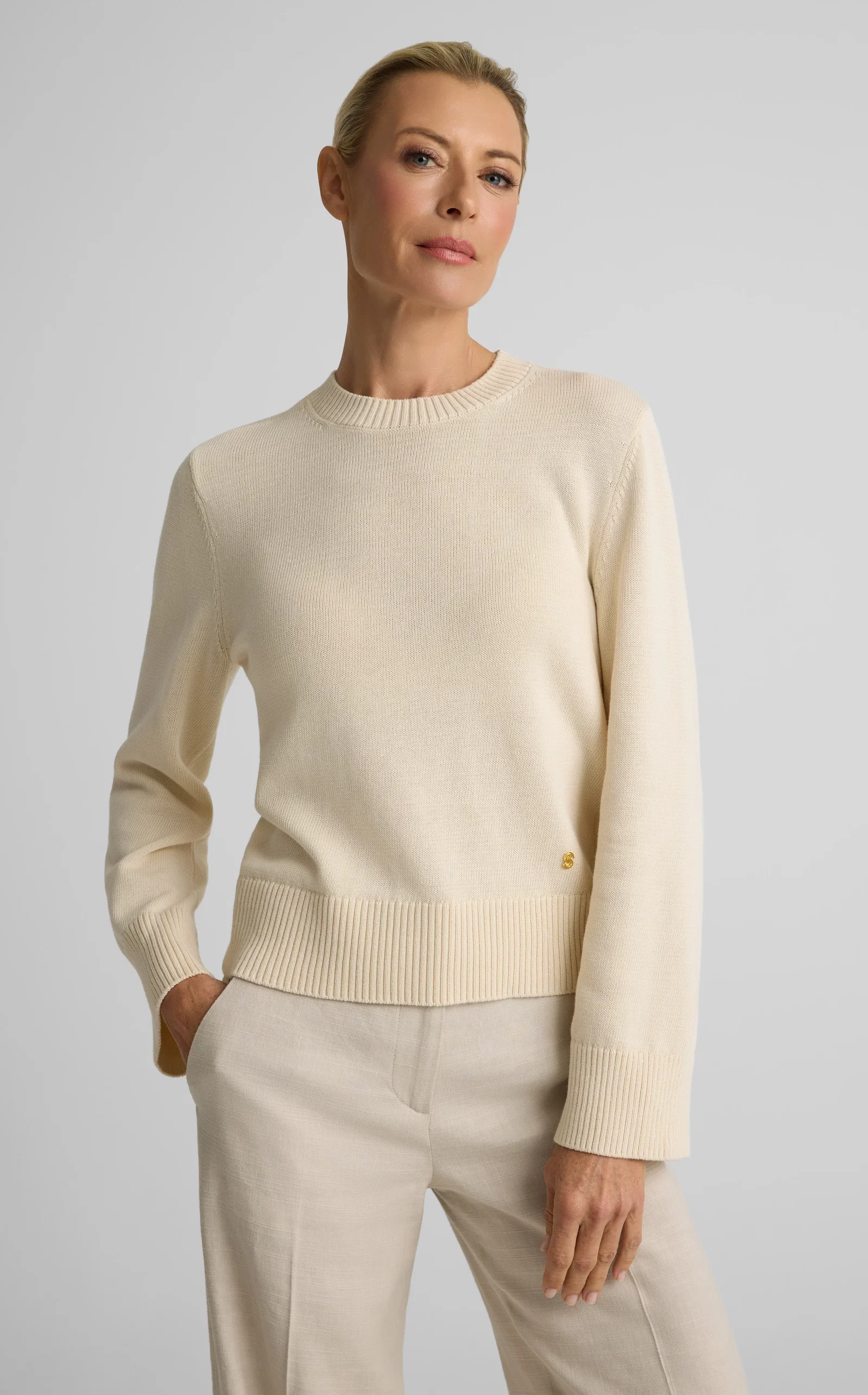 Image of Tabitha Sweater In Lightweight Cotton Knit