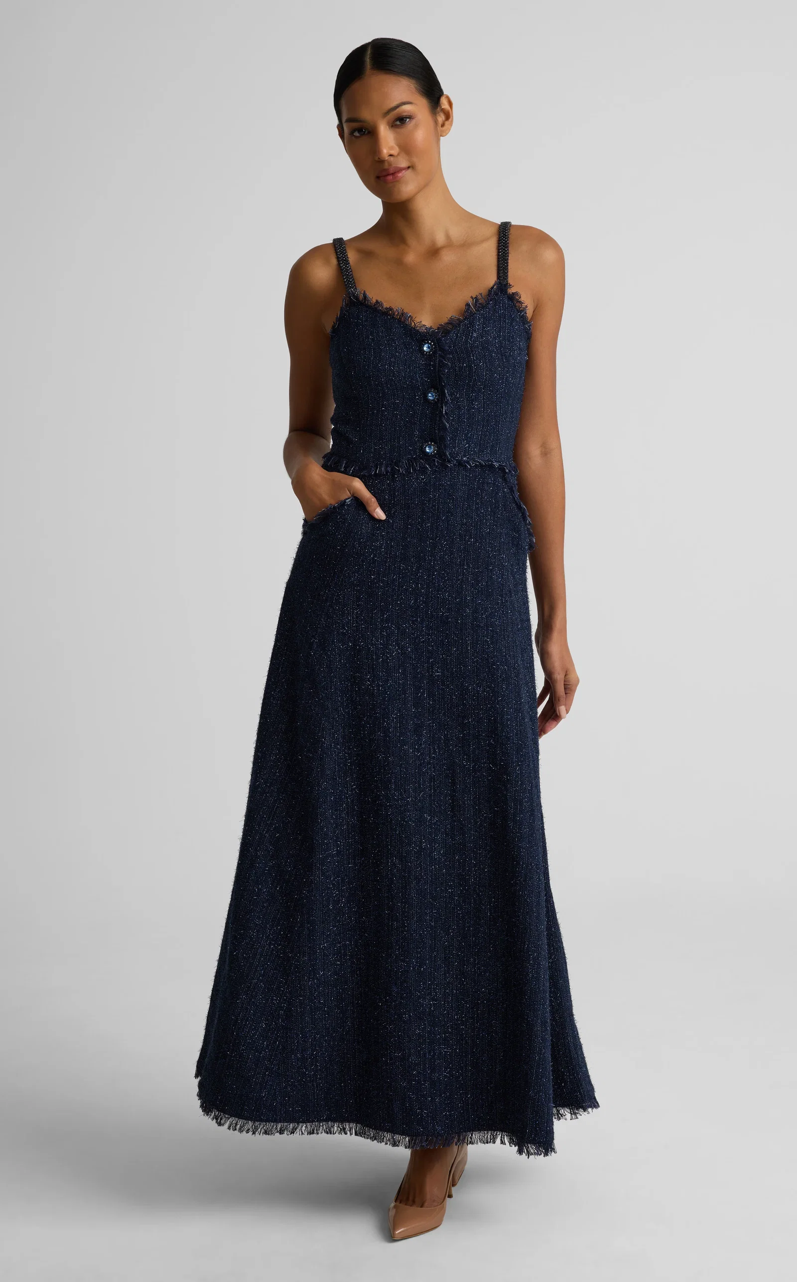 Image of Sarahi Dress In Starlight Tweed