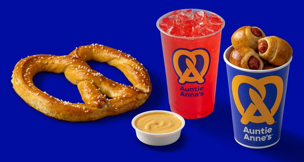 Auntie Anne’s: $25 Toward Pretzels, Snacks & Drinks + Free Pretzel