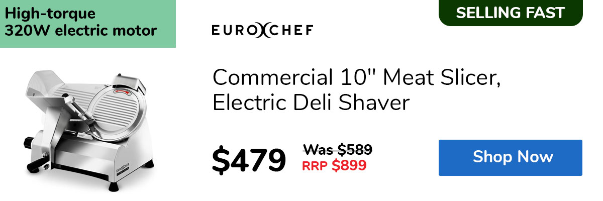 Commercial 10" Meat Slicer, Electric Deli Shaver