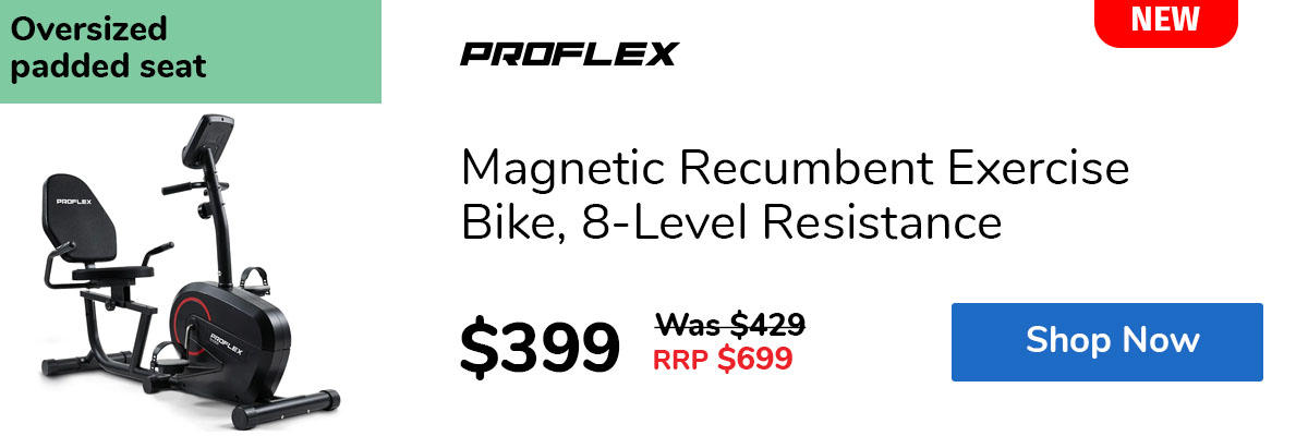 Magnetic Recumbent Exercise Bike, 8-Level Resistance