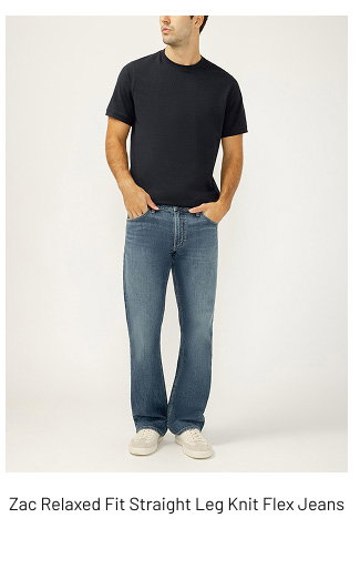 Zac Relaxed Fit Straight Leg Knit Flex Jeans