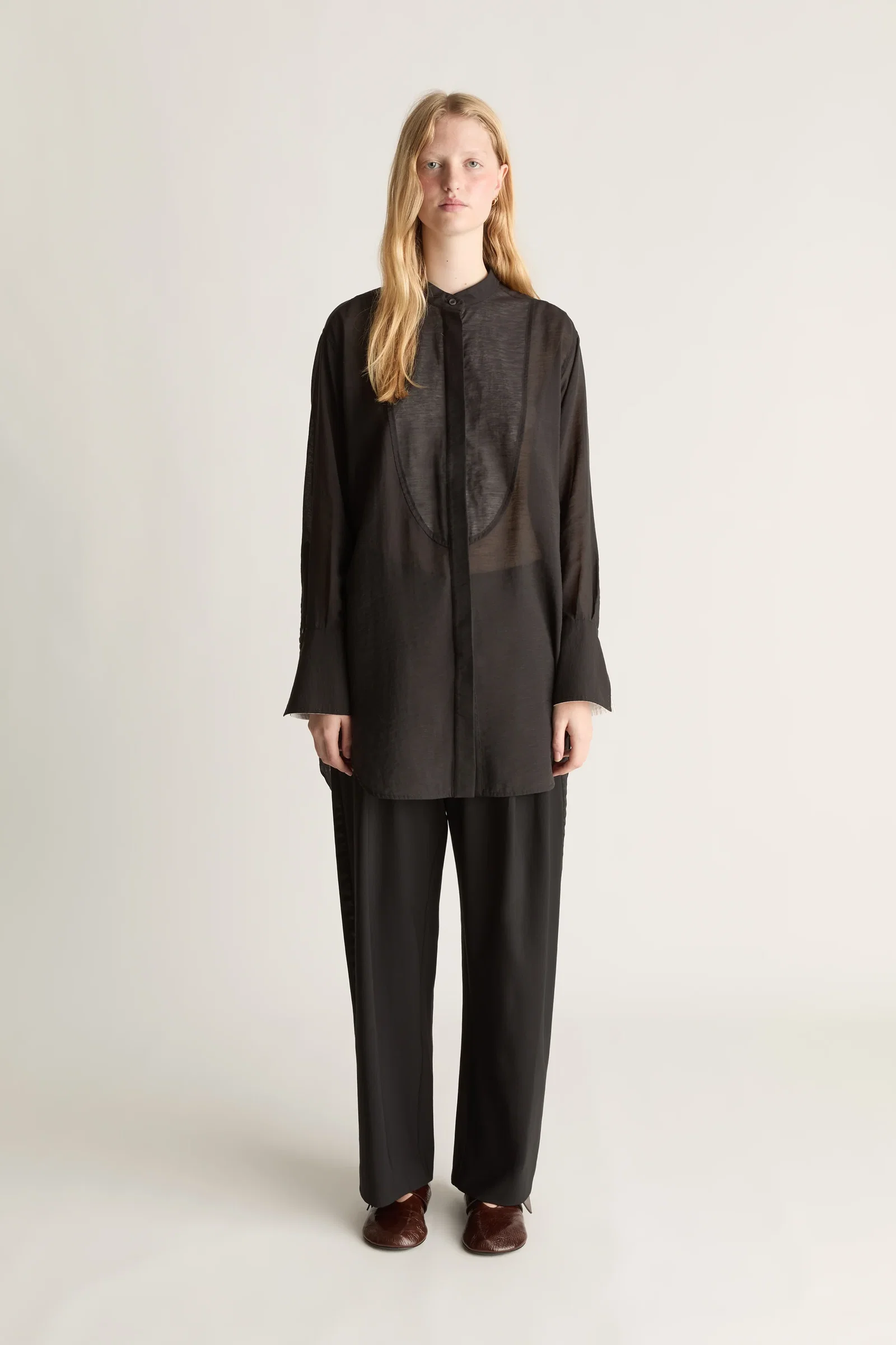 Image of Symes Gathered LS Shirt
