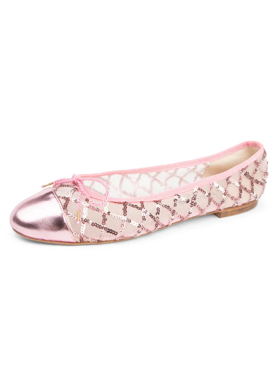 Image of Best Sequin Mesh Ballet Flat with Leather Sole