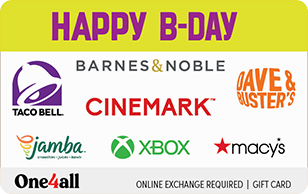 One4all Happy B-Day Gift Card