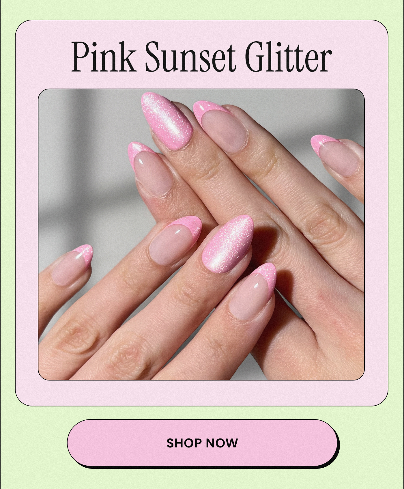 Pink Sunset Glitter. SHOP NOW