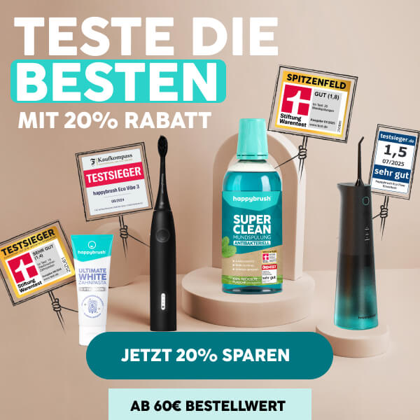 happybrush: Teste die Besten mit 20% Rabatt. Jetzt 20% sparen.