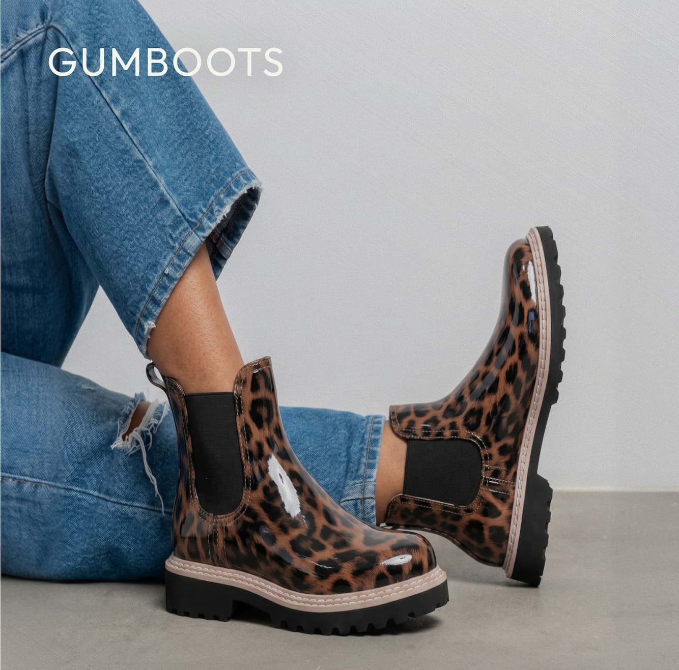 Leopard Print Gumboots
