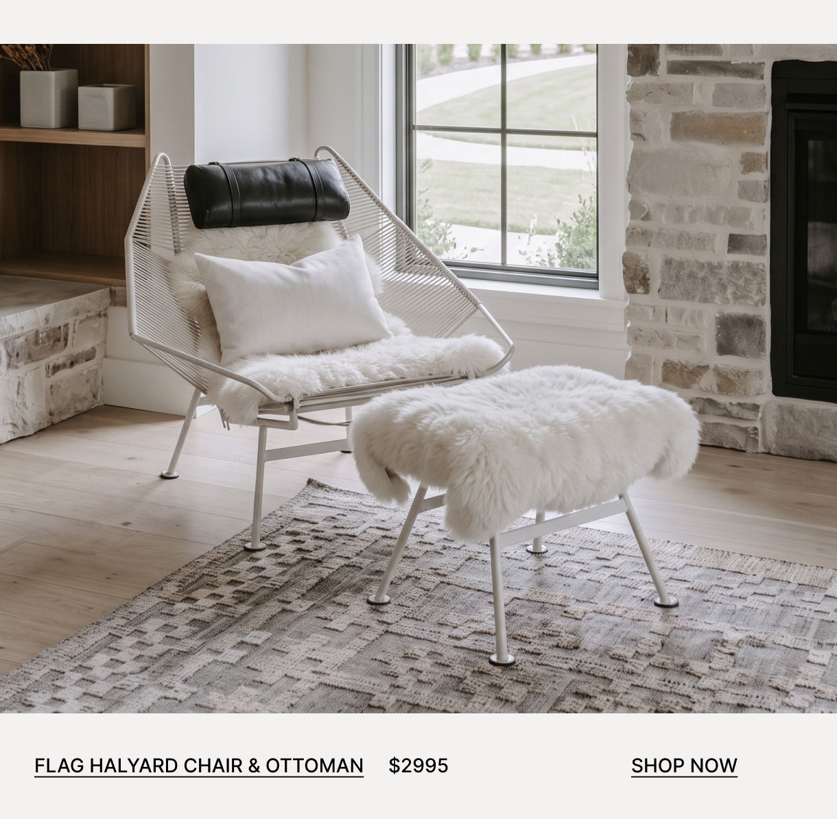 Flag Halyard Chair & Ottoman