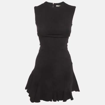 Black Silk and Wool Blend Ruff