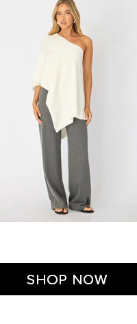 White Knit Poncho Top Light Weight