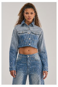 MIND SPINNING EMBELLISHED DENIM JACKET