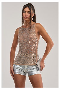 PRINCESS MATERIAL RHINESTONE BLOUSE