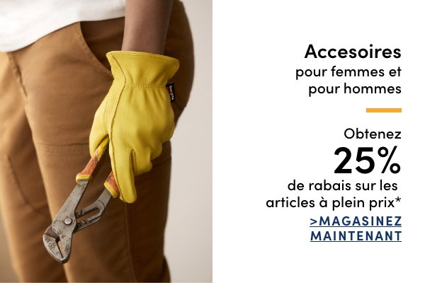 Obtenez 25 % de rabais sur les accesoires à plein prix* pour femmes et pour hommes