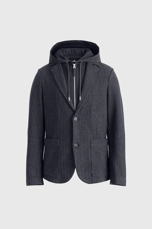 WELLS-K 2-in-1 Brushed Knit Blazer With Removable Bib