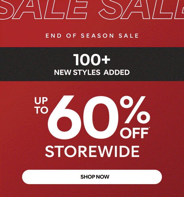 up to 60% off storewide