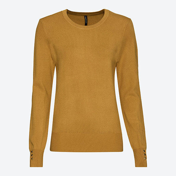 Bluse, Braun, Knopfleiste, zwei Brusttaschen, lange Ärmel, Produktansicht, Vorderansicht