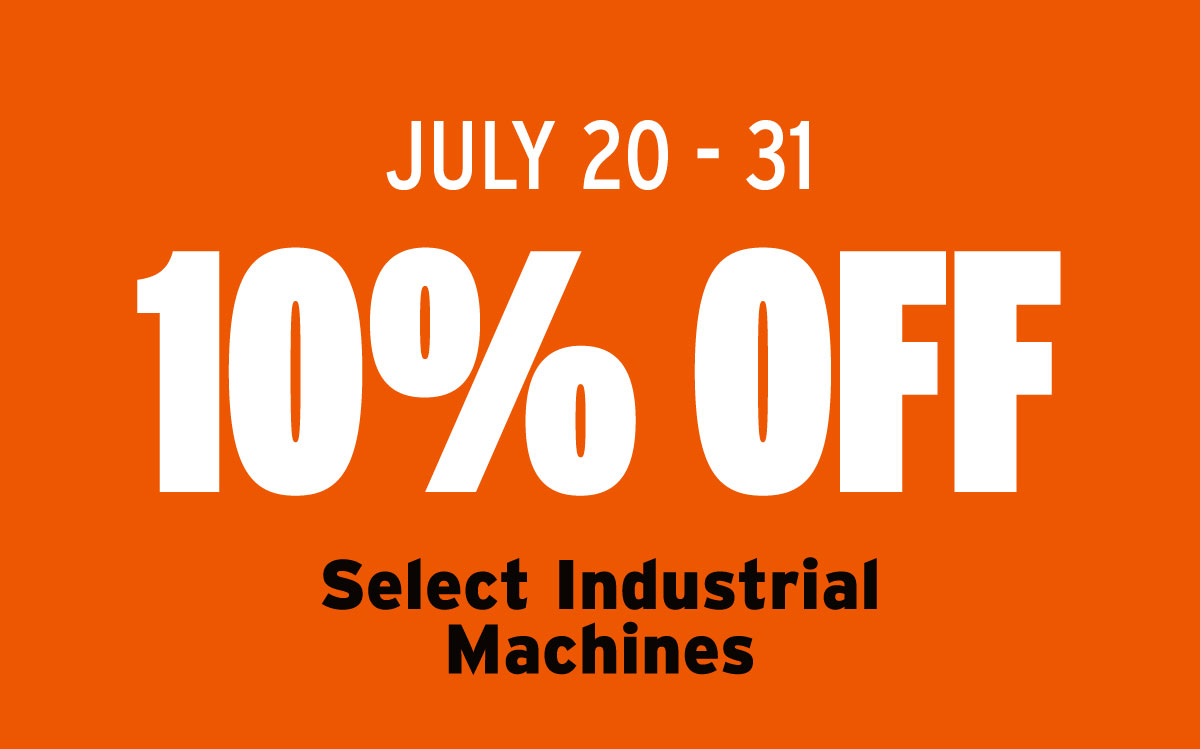 10% Off Select Industrial Machine Brands