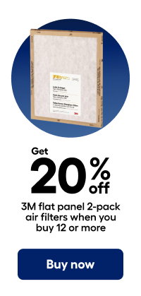 Get 20% off 3M flat panel 2-pack air filters when you buy 12 or more