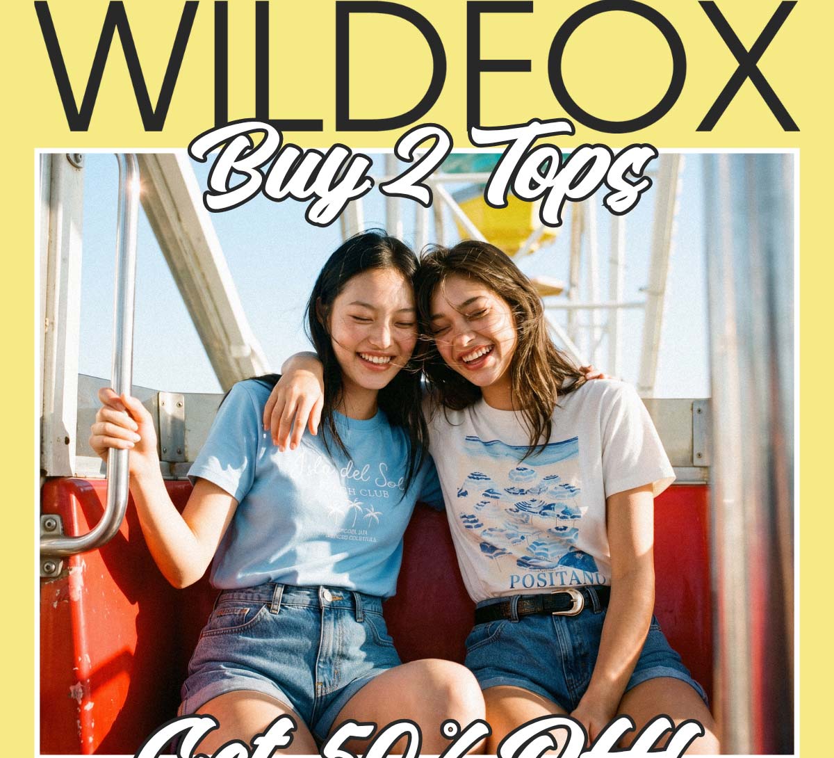 Buy 2 Tops Get 50% OFF