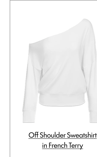 OFF SHOULDER SWEATSHIRT IN FRENCH TERRY