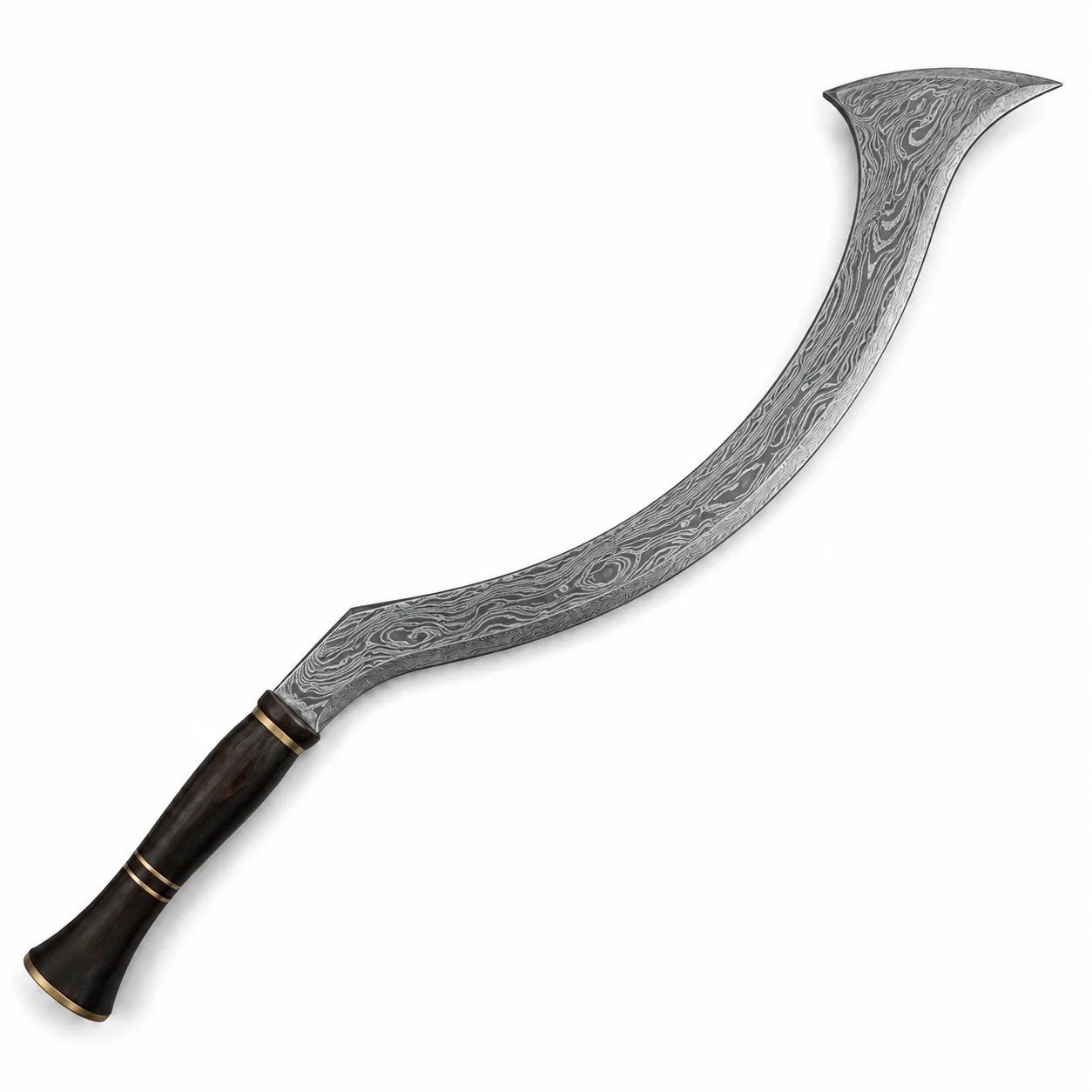 Image of Khopesh - Hand Forged Egyptian Sword - Damascus Steel- 24"