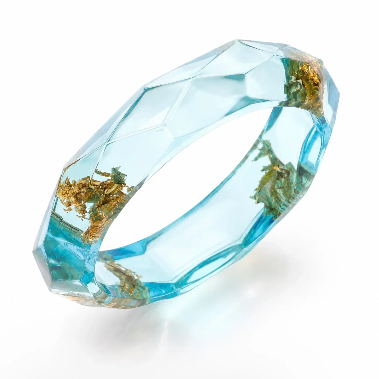 Image of SAMPLE SALE - Wide Slip On Faceted Bangle