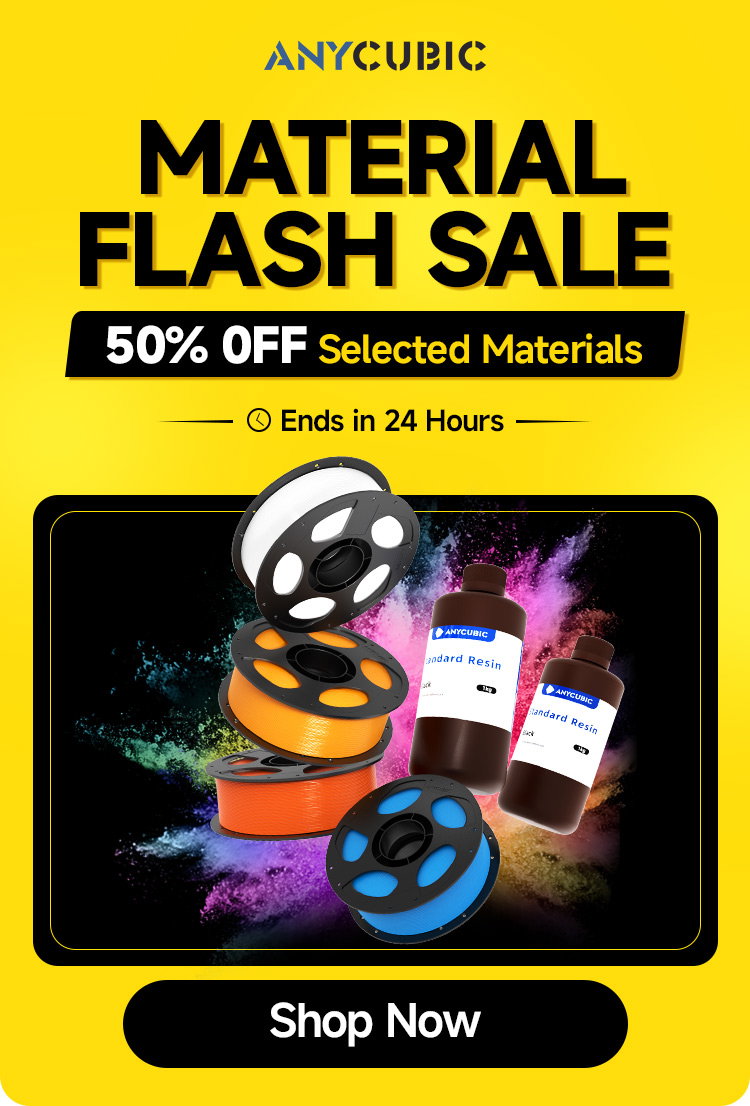 MATERIAL FLASH SALE  50% 0FF Selected Materials  Ends in 24 Hours