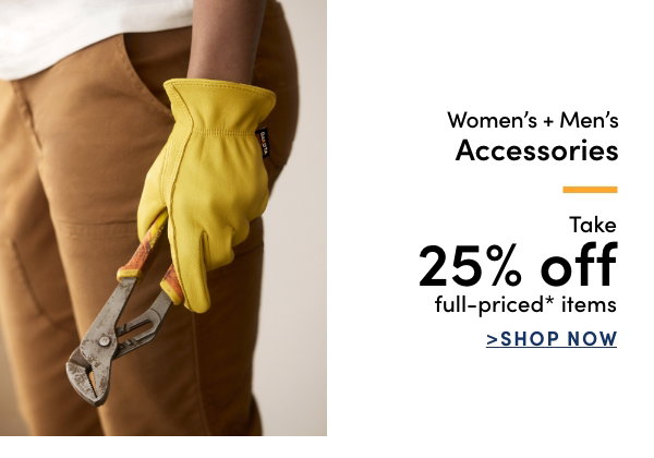 Women's + Men's Accessories Take 25% off full-priced* items