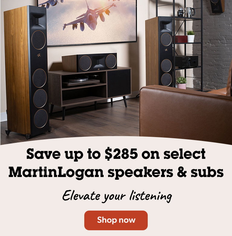 Save up to $285 on select MartinLogan speakers and subs