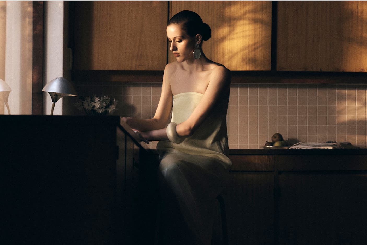 Olivia Strapless Maxi Dress - Lemon