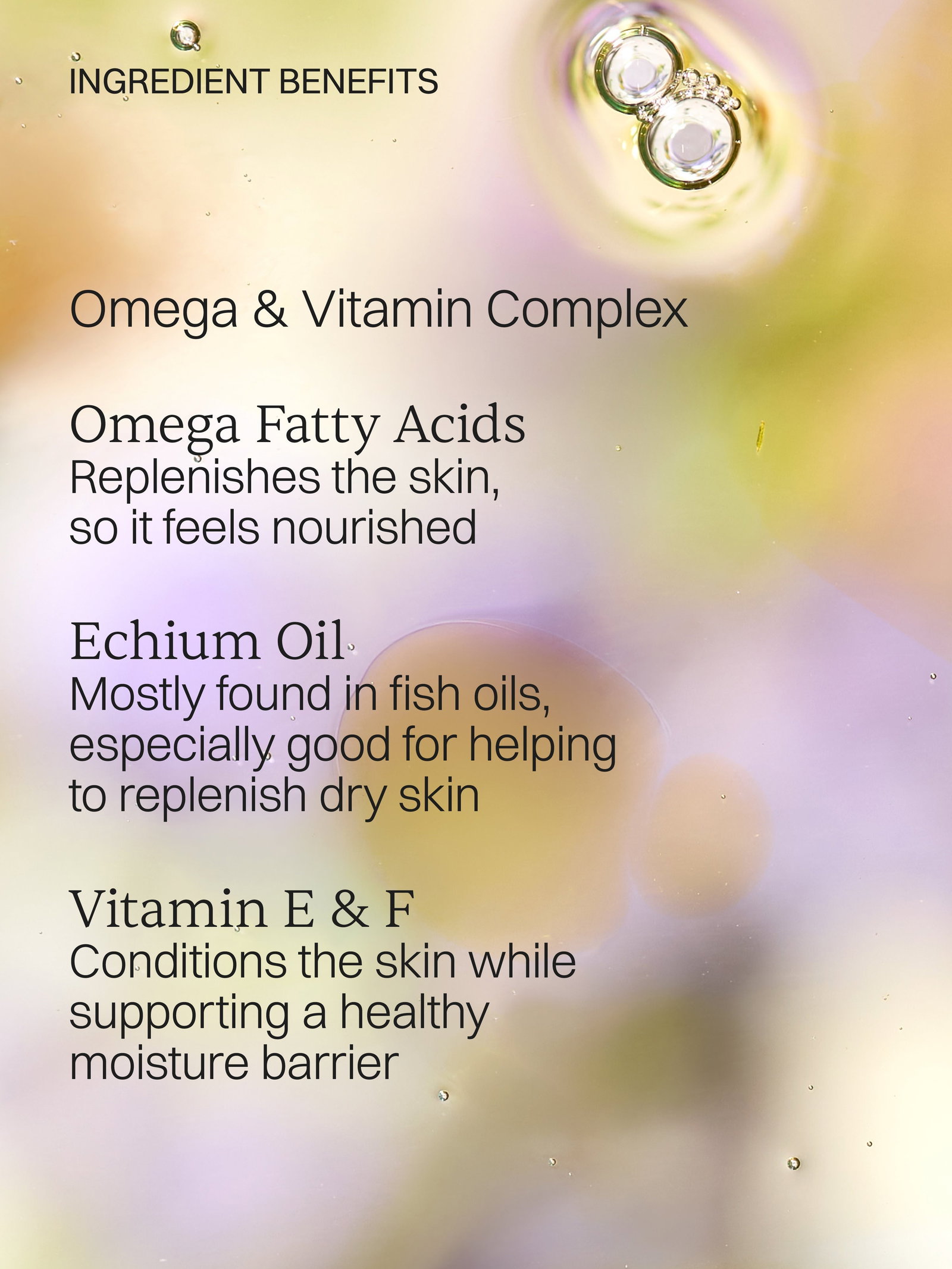Omega & Vitamin Complex - Omega Fatty Acids, Echium Oil, Vitamin E & F