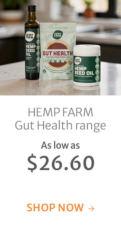 Hemp Farm Gut Health range as low as $26.59 RRP