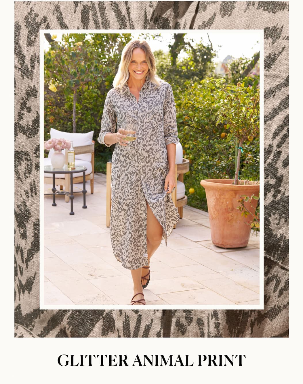 glitter animal print