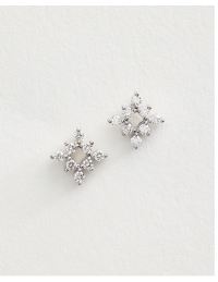 Burst Diamond Stud Earrings In 14K White Gold By James Allen