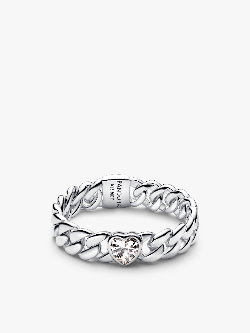 Heart Cuban Chain Ring