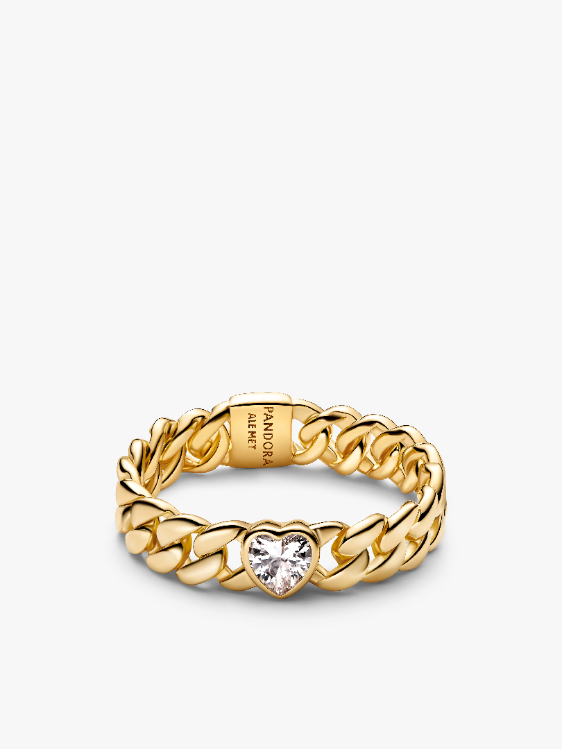 Heart Cuban Chain Ring