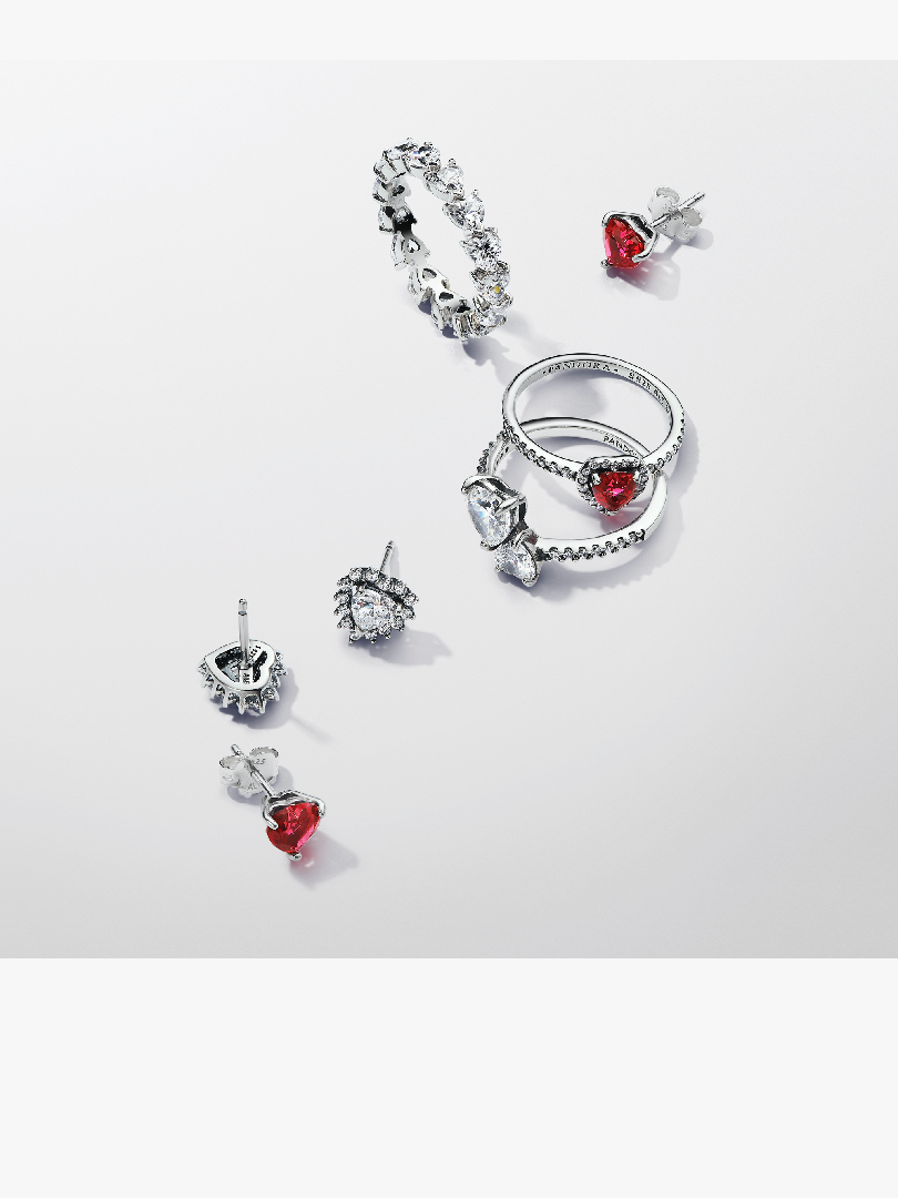 Band of Clear Hearts Ring