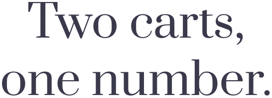 Two carts, one number.